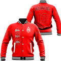 (Custom) Africa Zone Greek Life Clothing - Delta Sigma Theta Sorority (Red) Baseball Jackets A31