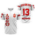 (Custom) Africa Zone Greek Life Clothing - Delta Sigma Theta Sorority ( White ) Baseball Jerseys A31