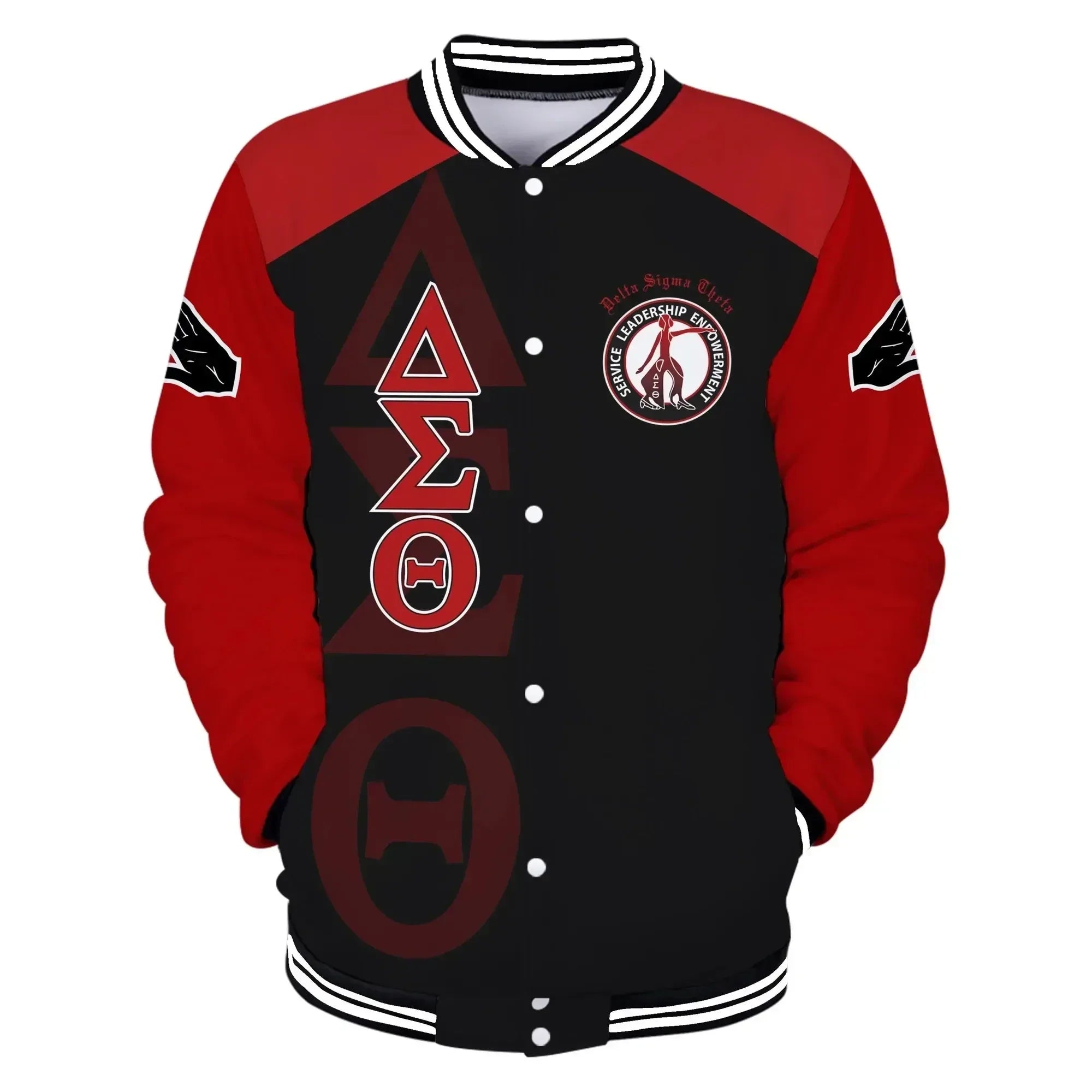 Africa Zone Greek Life Clothing - Delta Sigma Theta Sorority In Mah Heart Baseball Jacket J5