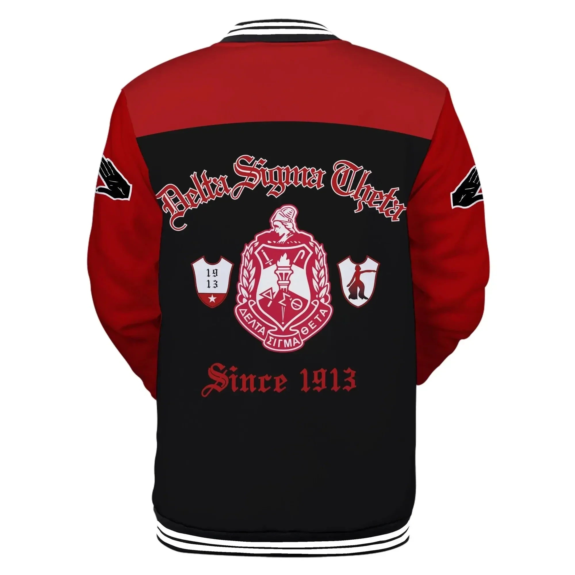 Africa Zone Greek Life Clothing - Delta Sigma Theta Sorority In Mah Heart Baseball Jacket J5