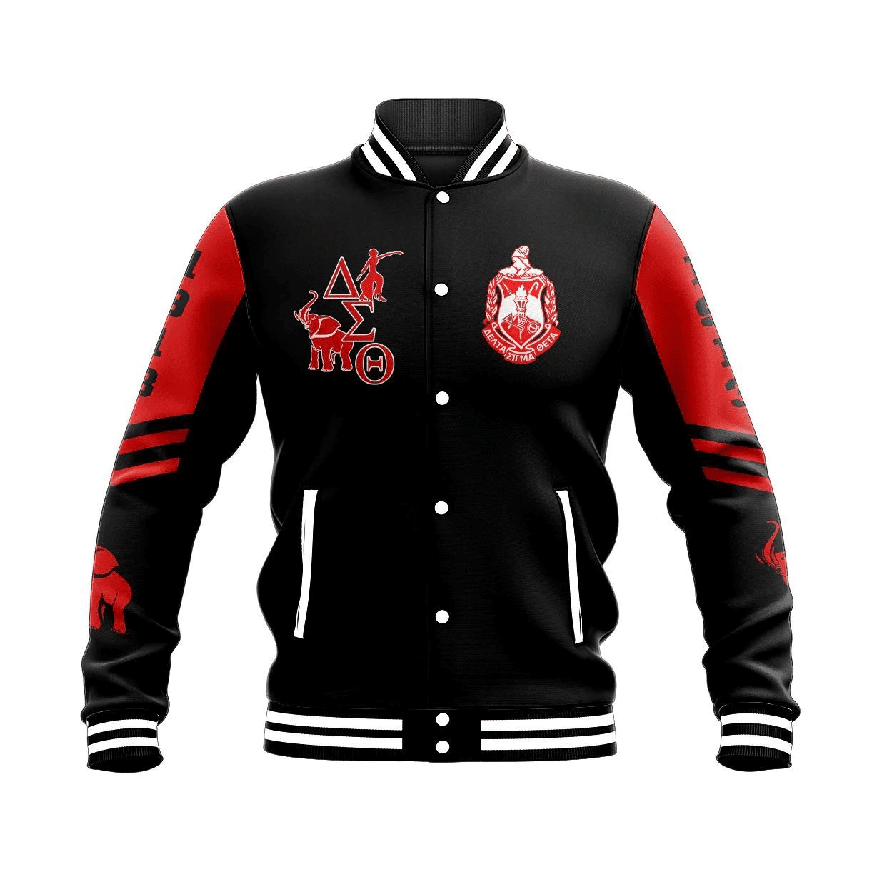 Africa Zone Greek Life Clothing - Delta Sigma Theta Sorority PHENOMENAL BASEBALL JACKET A31