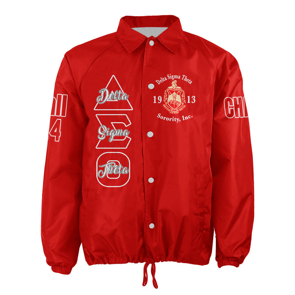 (Custom) Africa Zone Greek Life Clothing - Delta Sigma Theta Sorority Pyramid Crossing Jacket A31