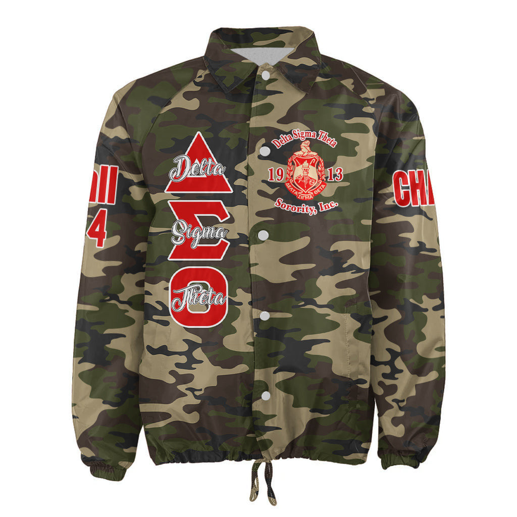 (Custom) Africa Zone Greek Life Clothing - Delta Sigma Theta Sorority Pyramid Crossing Jacket A31