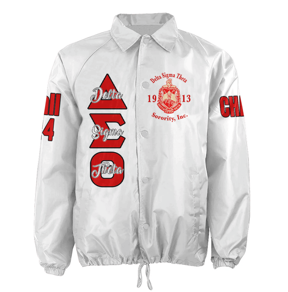 (Custom) Africa Zone Greek Life Clothing - Delta Sigma Theta Sorority Elephant Pyramid Crossing Jacket A31