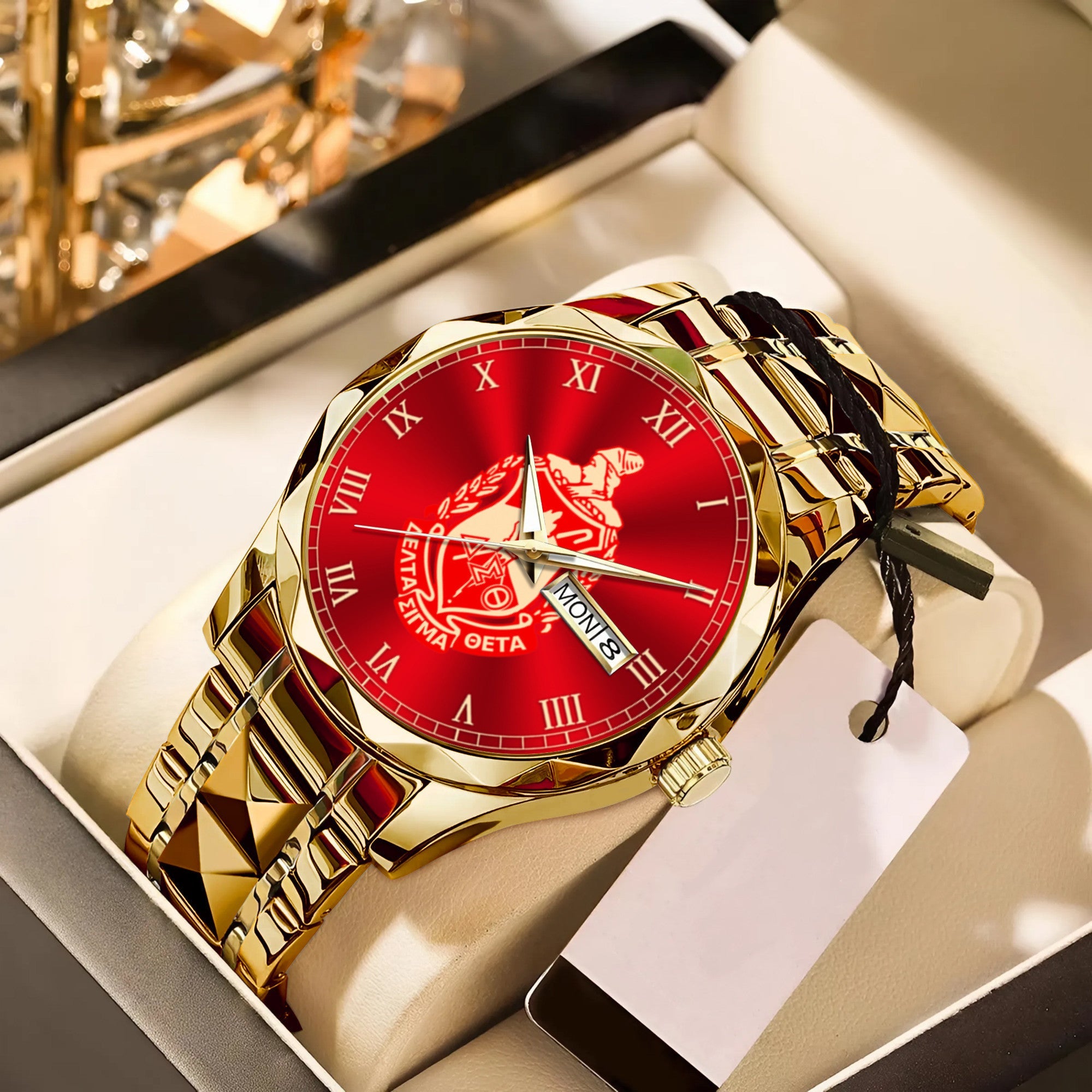 Africa Zone Greek Life Accessories - Delta Sigma Theta Sorority Alloy Luxury Quartz Watch A31