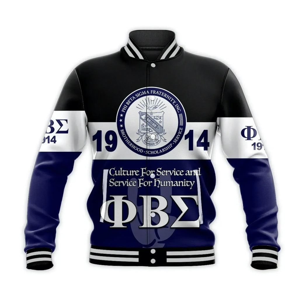 Phi Beta Sigma 1914 Simple Style Baseball Jacket