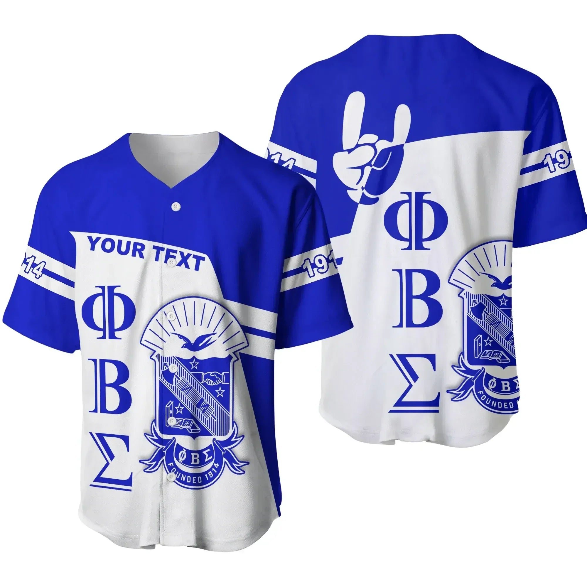 Personalised Newest Phi Beta Sigma Baseball Jersey