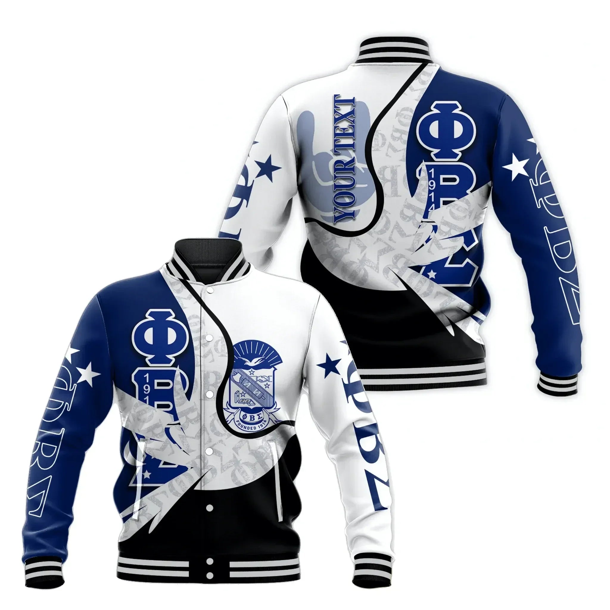 Africa Zone Jacket - Personalised Phi Beta Sigma Baseball Jacket J5