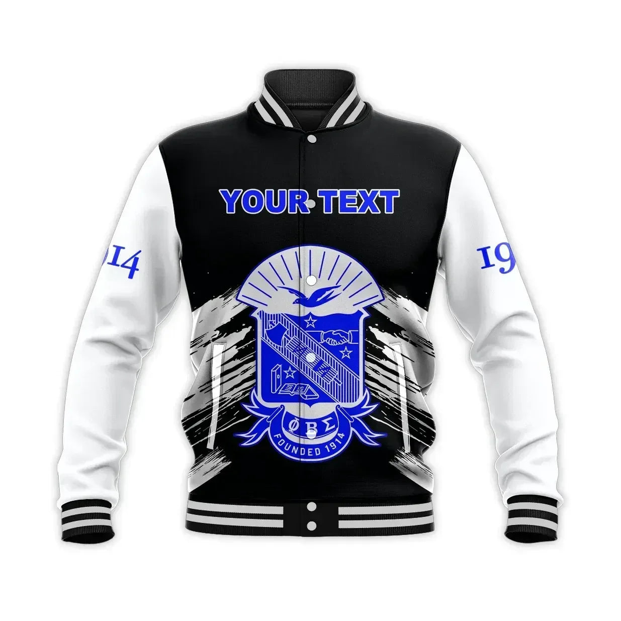 Personalised Phi Beta Sigma Black Gomab  Baseball Jacket