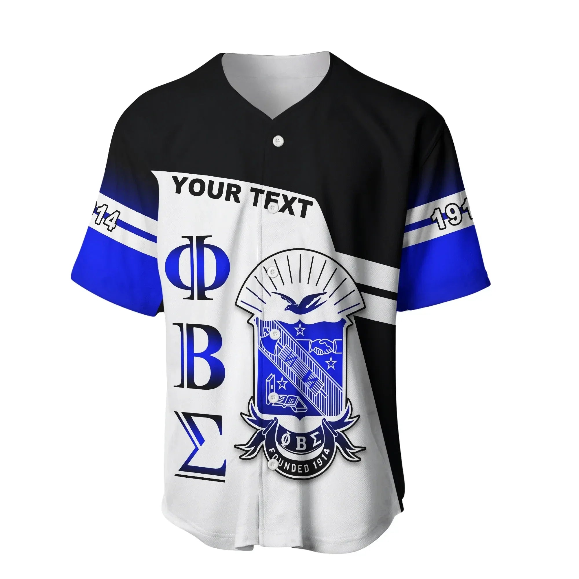 Africa Zone Baseball Jersey - Personalised Newest Phi Beta Sigma (Black) Baseball Jersey J5
