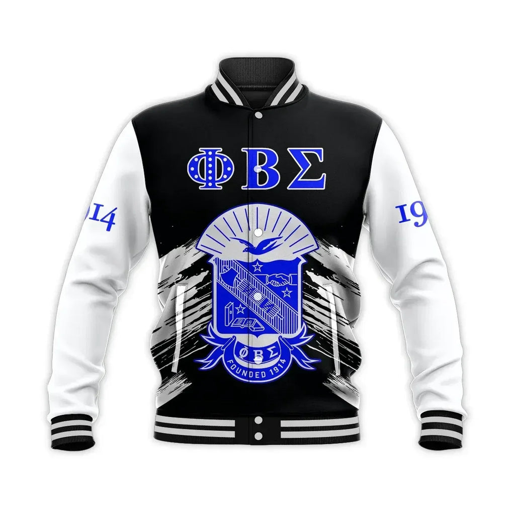 Phi Beta Sigma Black Gomab  Baseball Jacket