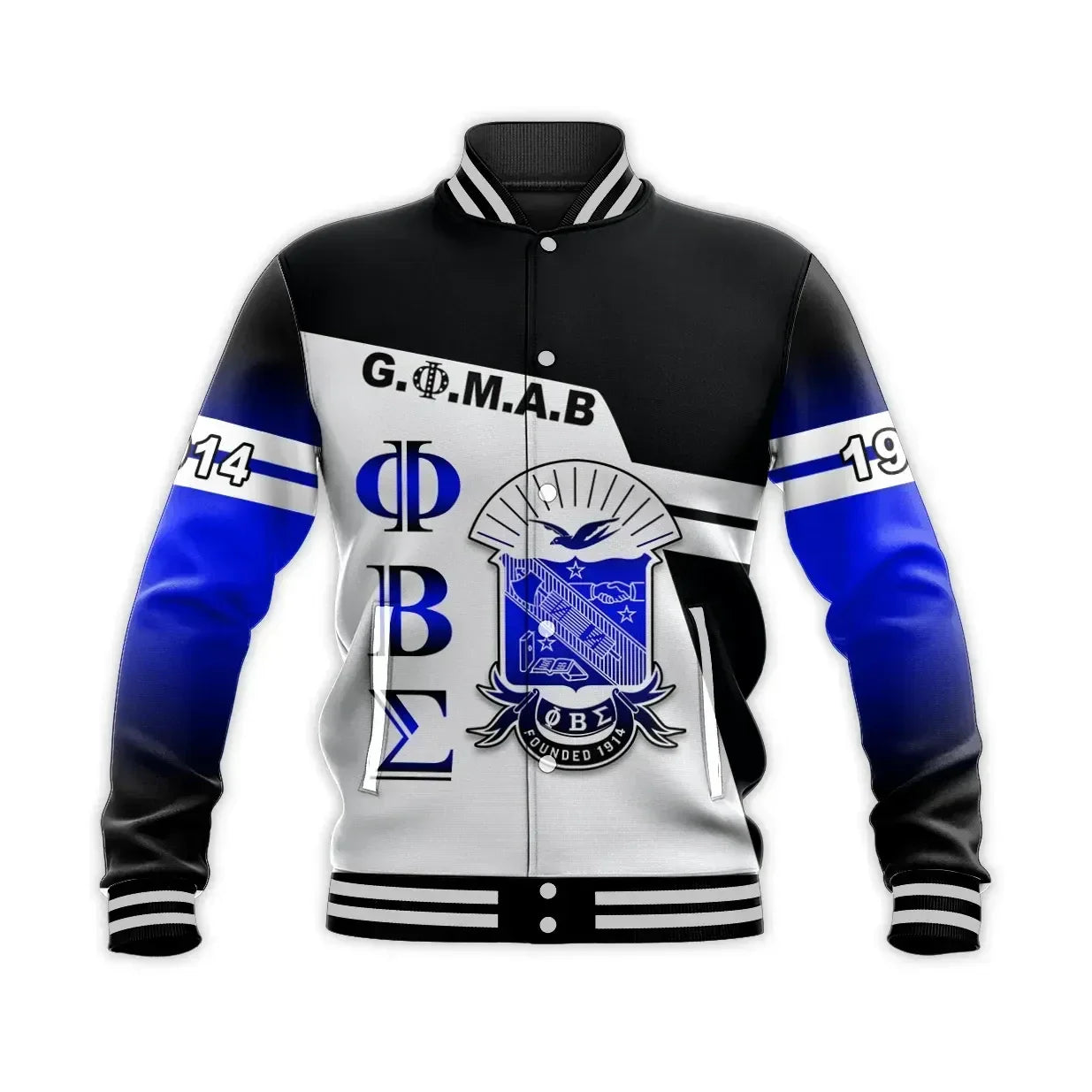 Newest Phi Beta Sigma (Black)  Baseball Jacket