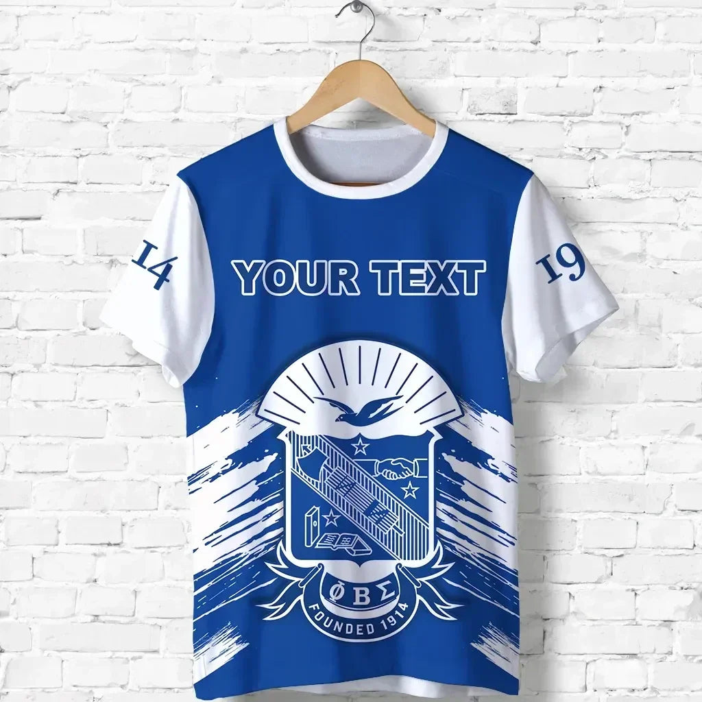 Personalized Phi Beta Sigma Blue Gomab T-shirt