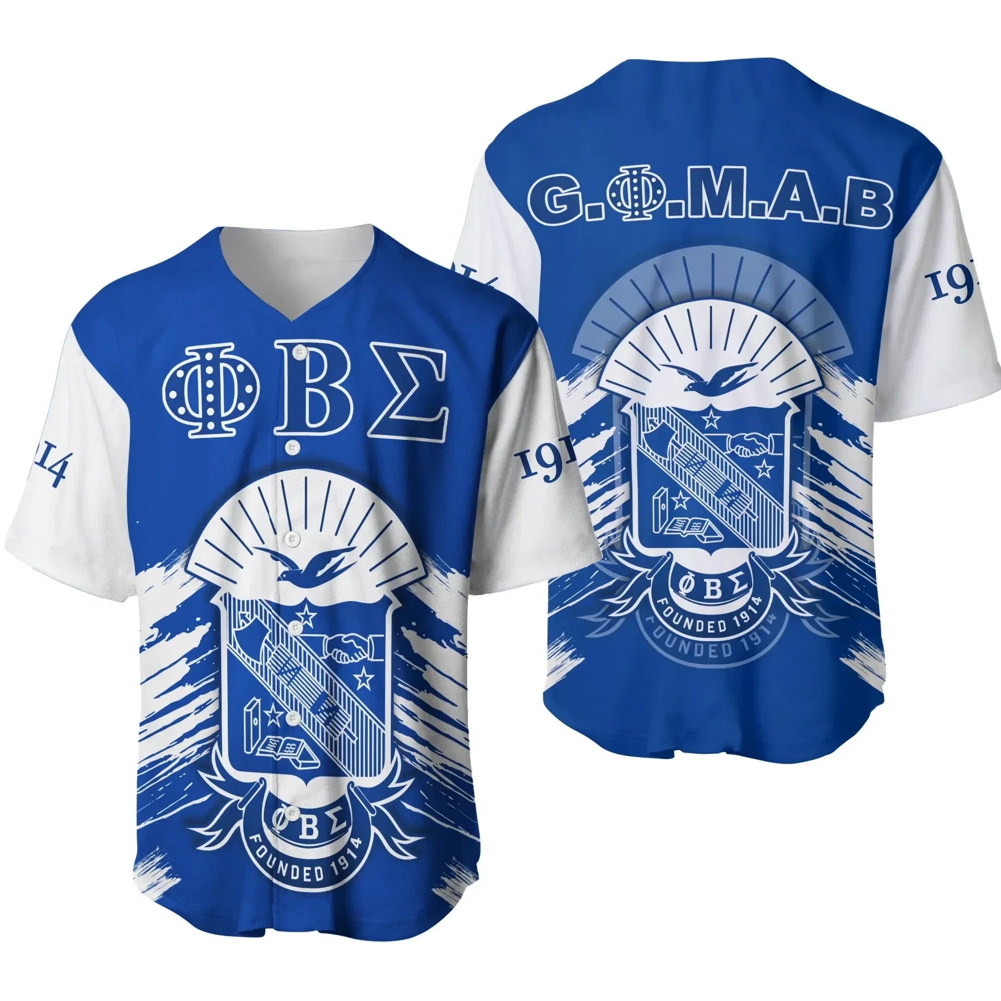 Phi Beta Sigma Blue GOMAB Baseball Jersey