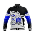 Personalised Newest Phi Beta Sigma (Black)  Baseball Jacket