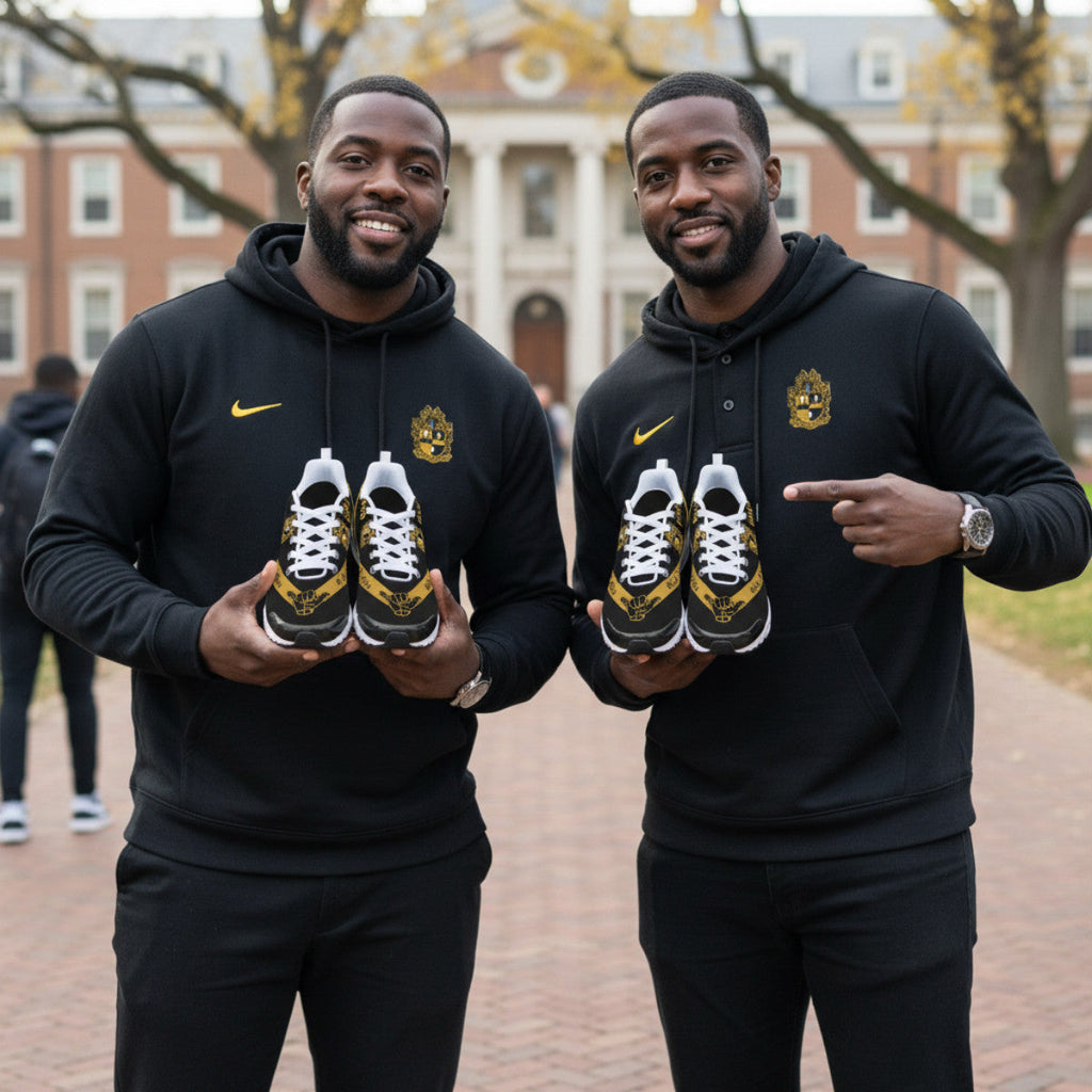 Alphas 1906 Brotherhood Black & Gold Cushion Sport Shoes - Legacy in Every Step