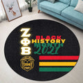 Zeta Phi Beta Black History Month Style Round Carpet