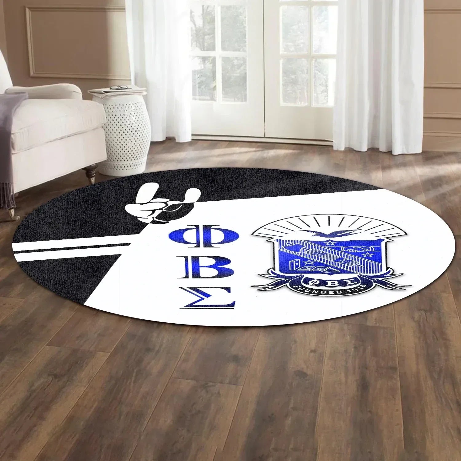 Africa Zone Carpet - Newest Phi Beta Sigma (Black 02) Round Carpet J5