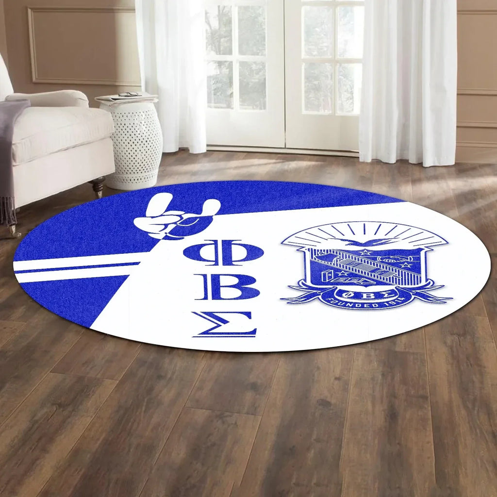 Africa Zone Carpet - Newest Phi Beta Sigma Version 2 Round Carpet J5
