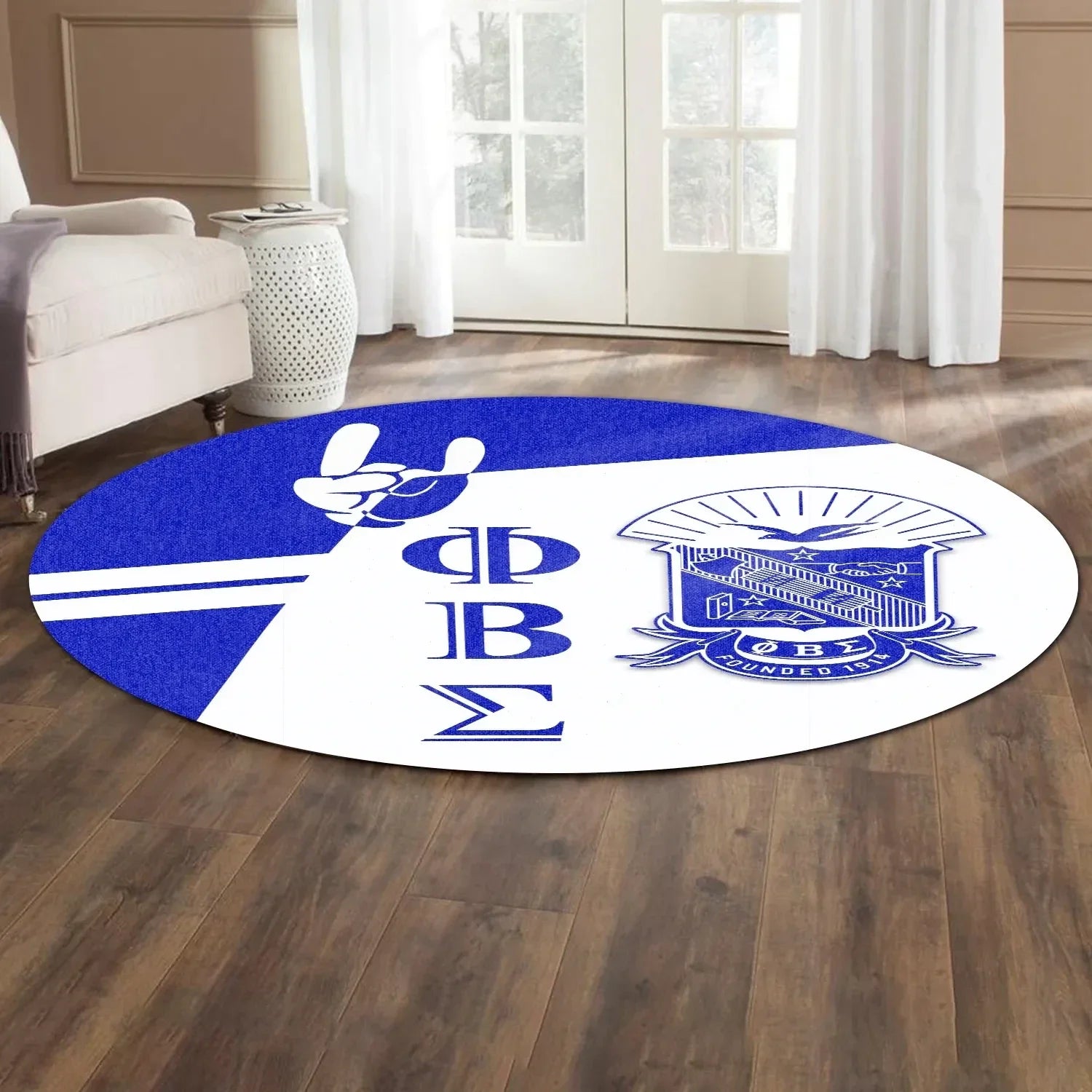 Africa Zone Carpet - Newest Phi Beta Sigma Version 2 Round Carpet J5