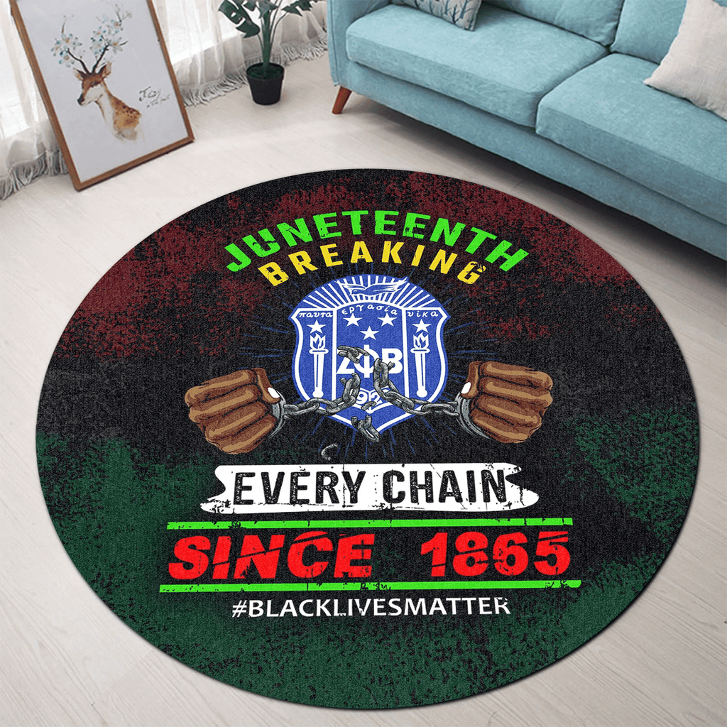 Africa Zone Round Carpet - Zeta Phi Beta Juneteenth Special Round Carpet A31