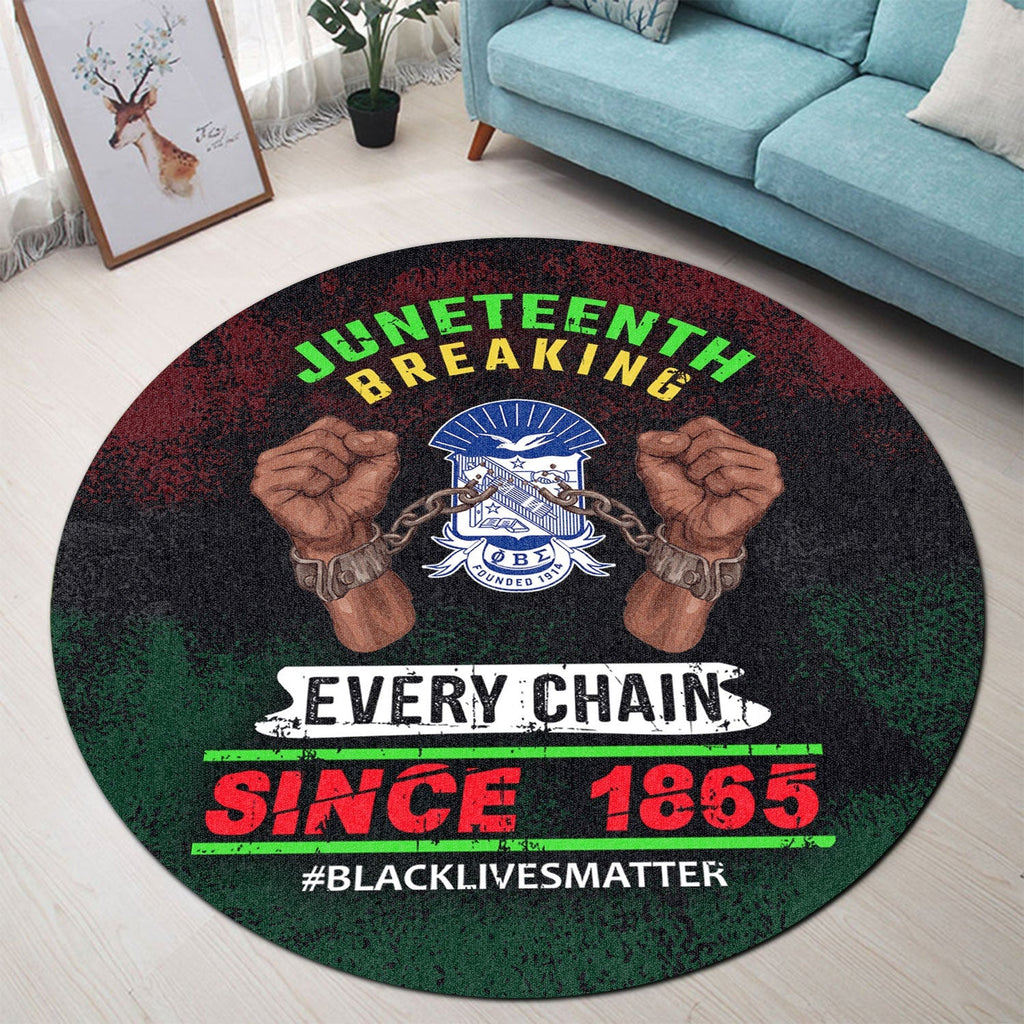 Africa Zone Round Carpet - Phi Beta Sigma Juneteenth Round Carpet A31