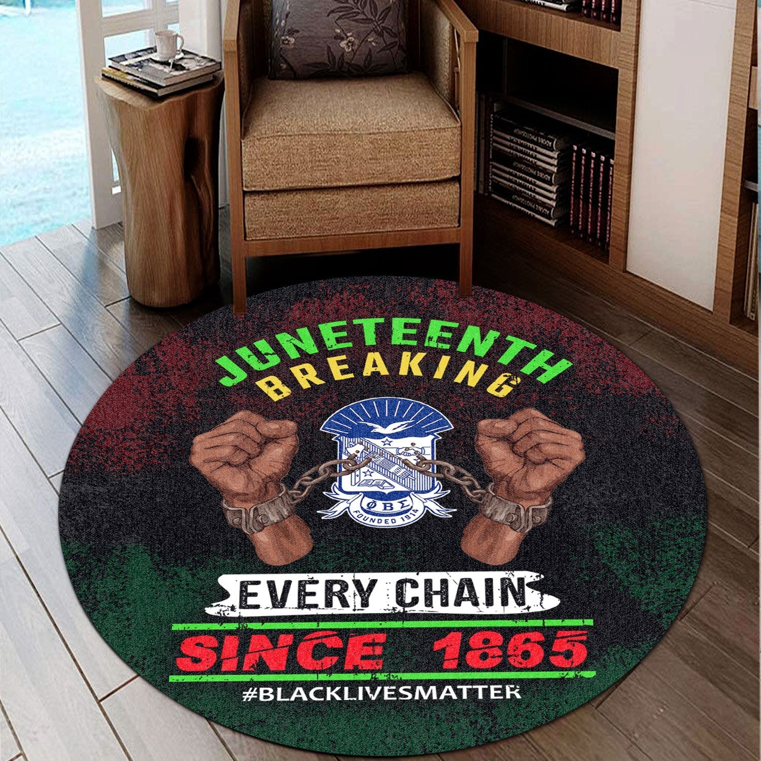 Africa Zone Round Carpet - Phi Beta Sigma Juneteenth Round Carpet | Lovenewzealand.co

