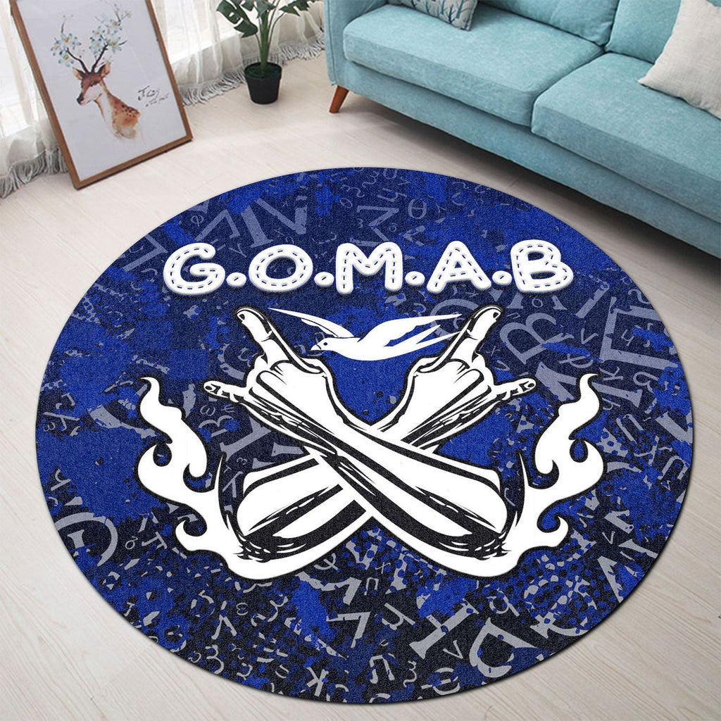Africa Zone Round Carpet - Phi Beta Sigma Sport Style Round Carpet A31