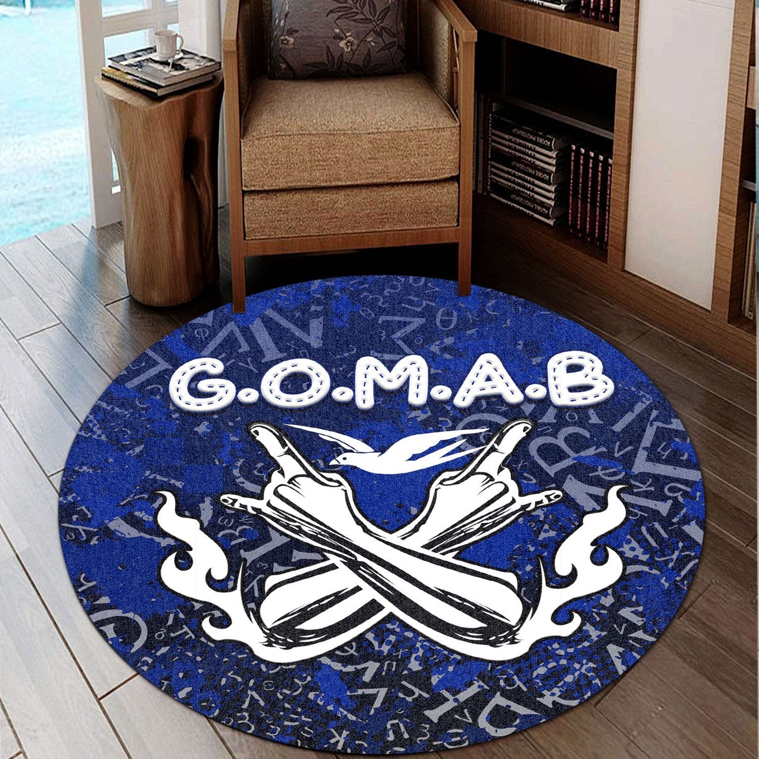 Africa Zone Round Carpet - Phi Beta Sigma Sport Style Round Carpet | africazone.store
