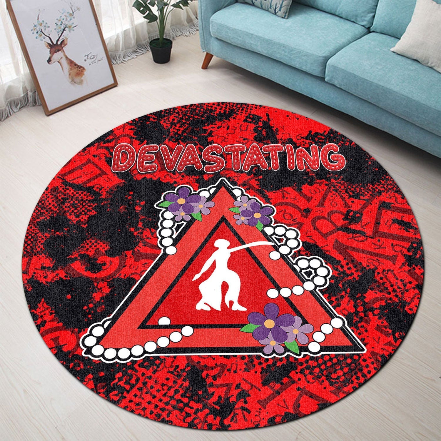 Africa Zone Round Carpet - Delta Sigma Theta Sport Style Round Carpet A31
