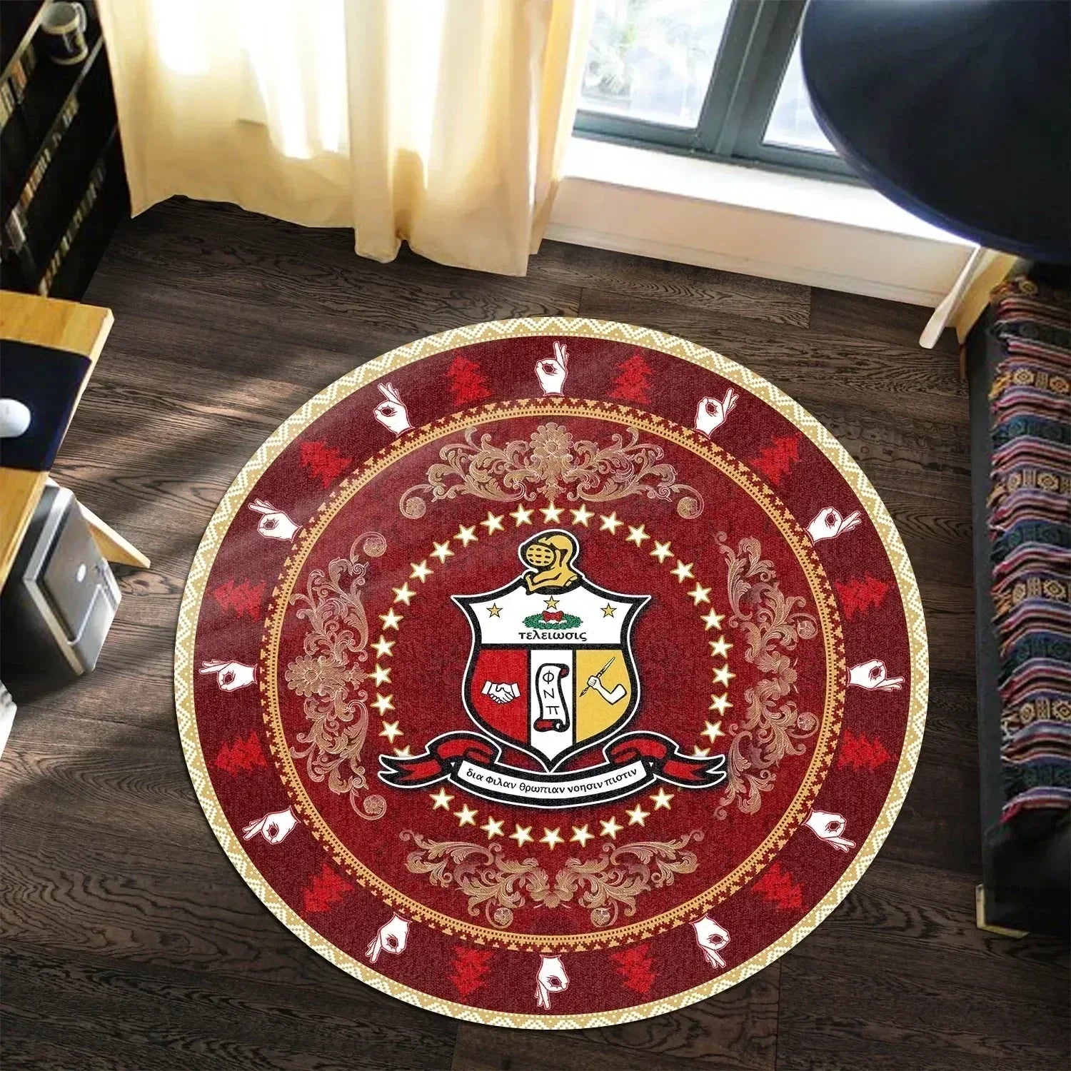 Handsign KAP Nupe Frat Round Carpet J5 | Africazone | Gettee.com
