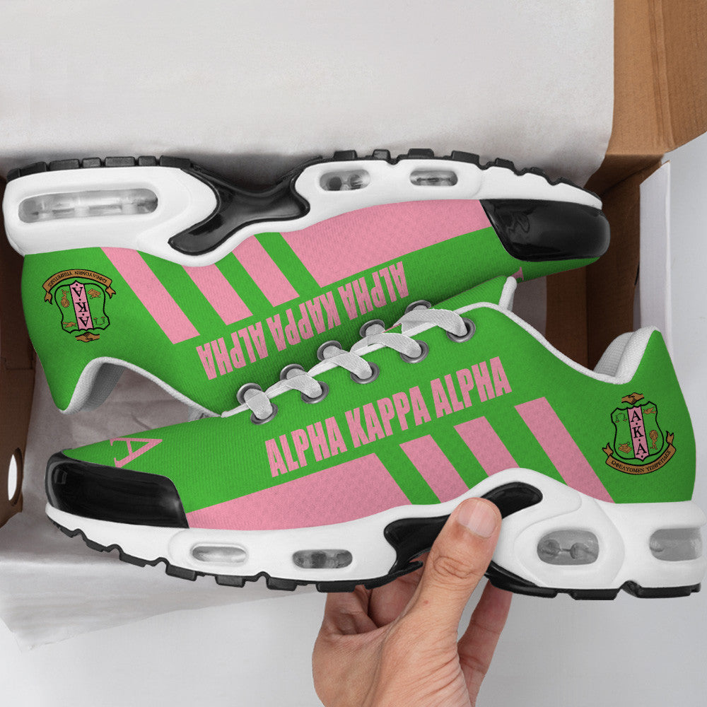 (Personalized) AKA Ivies 1908 Cushion Sport Shoes Pink Green Sorority Inspired Sisterhood
