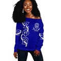 Africa Zone Sweatshirt - Zeta Phi Beta Pearl Blue Offshoulder A31