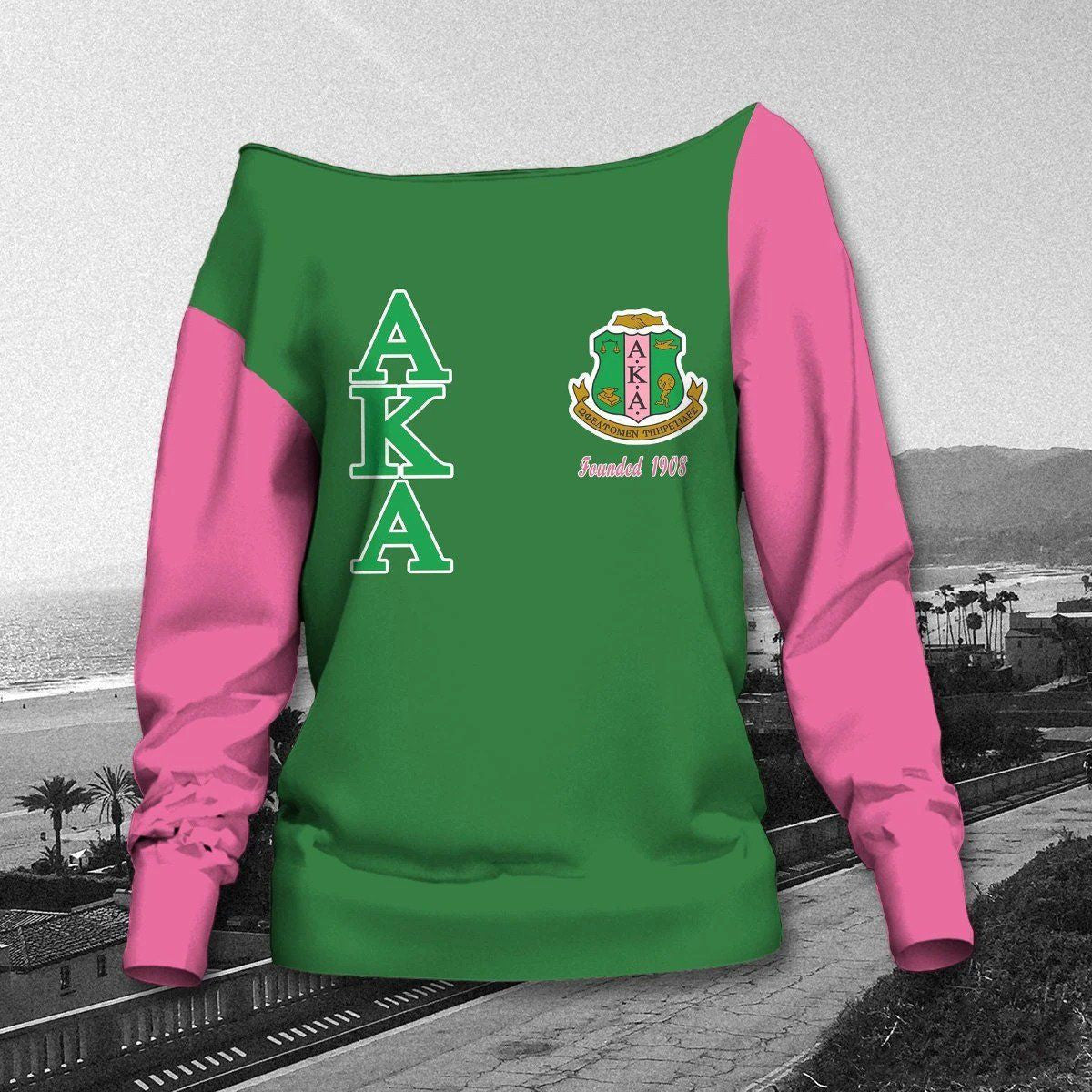AKA Sorority Women Off Shoulder John Style J5