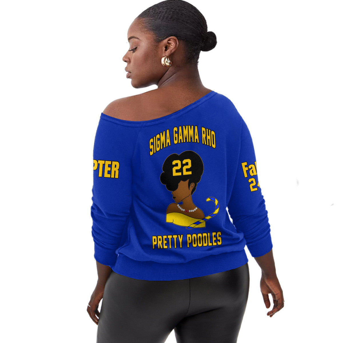 (Custom) Africazone Off Shoulder Sweaters - Sigma Gamma Rho Lady Sigmas A31