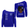 (Custom) Africazone Off Shoulder Sweaters - Zeta Phi Beta Finer Woman A31
