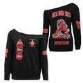 (Custom) Africa Zone Greek Life Clothing - Delta Sigma Theta Sorority Pyramid Off Shoulder Sweaters A31