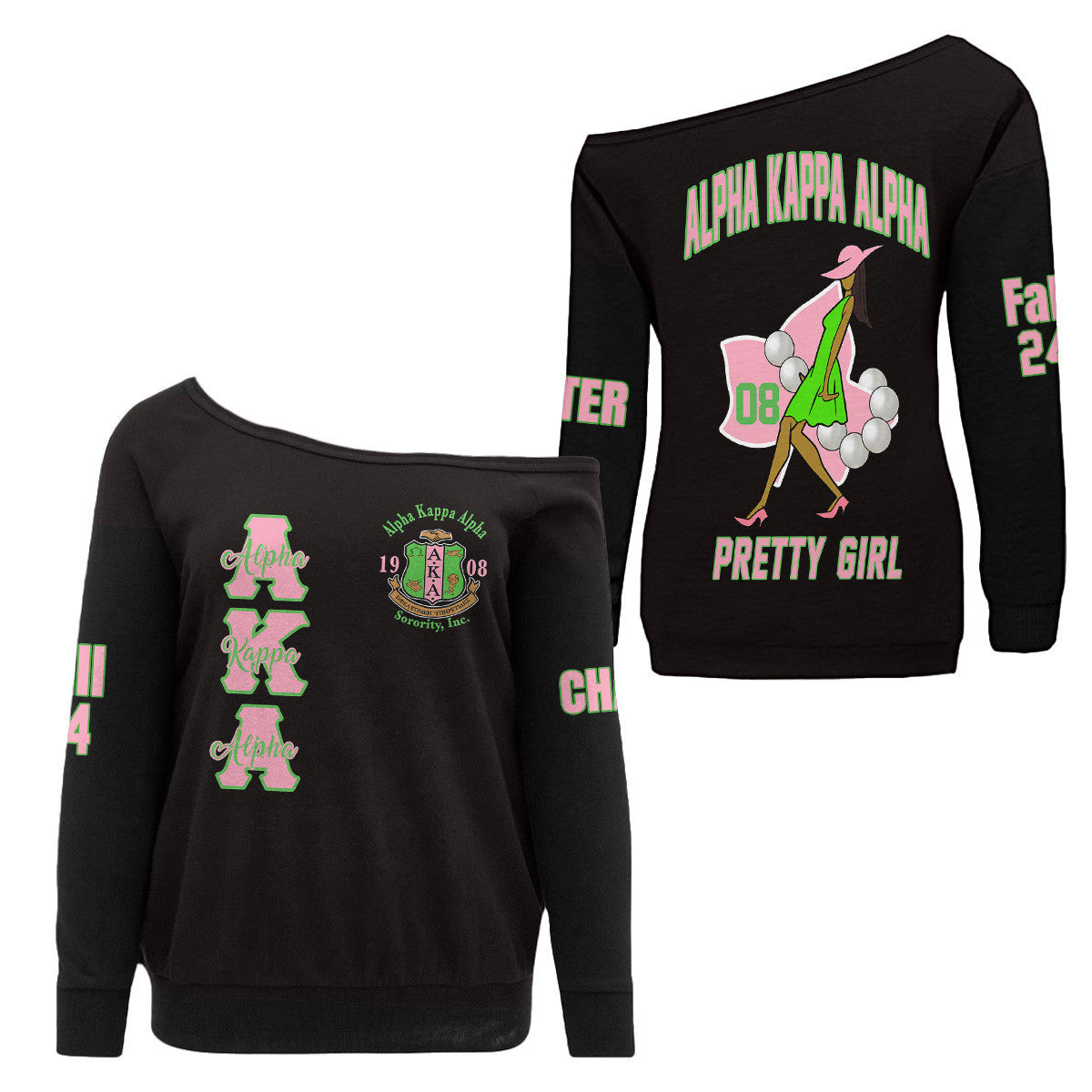 (Custom) Africa Zone Greek Life Clothing - AKA Sorority Pretty Girl A31