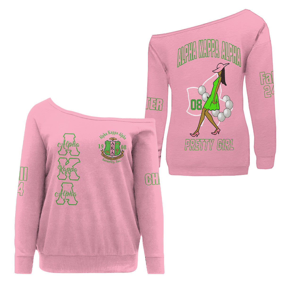 (Custom) Africa Zone Greek Life Clothing - AKA Sorority Pretty Girl A31