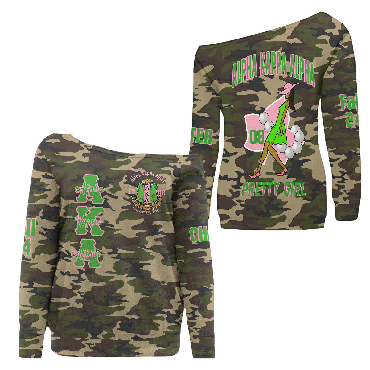(Custom) Africa Zone Greek Life Clothing - AKA Sorority Pretty Girl A31
