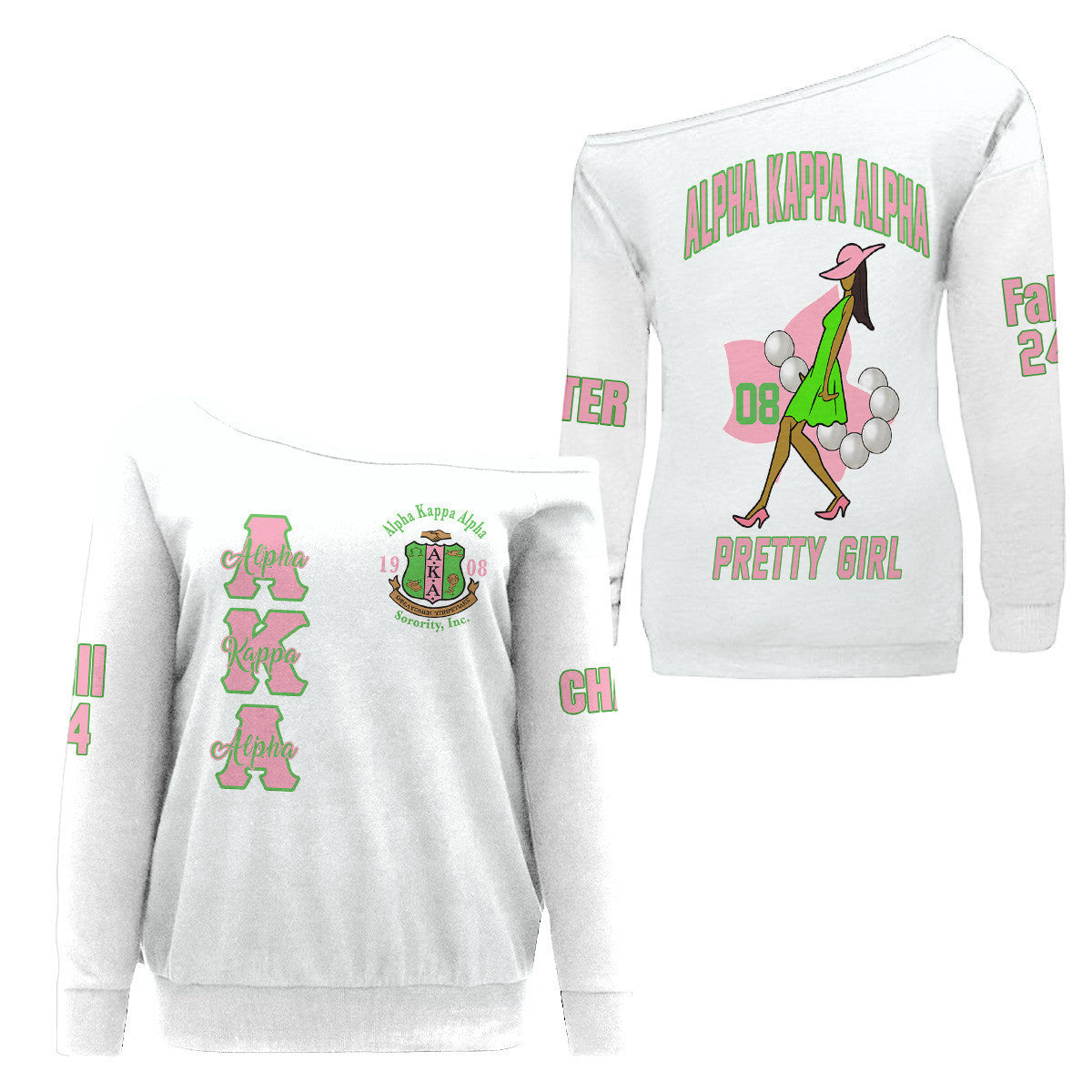 (Custom) Africa Zone Greek Life Clothing - AKA Sorority Pretty Girl A31