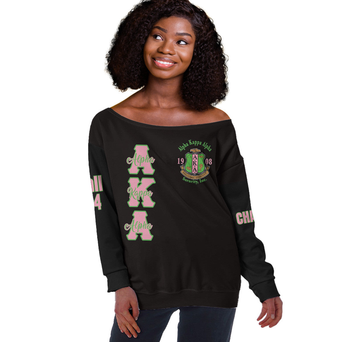 (Custom) Africa Zone Greek Life Clothing - AKA Sorority Pretty Girl A31