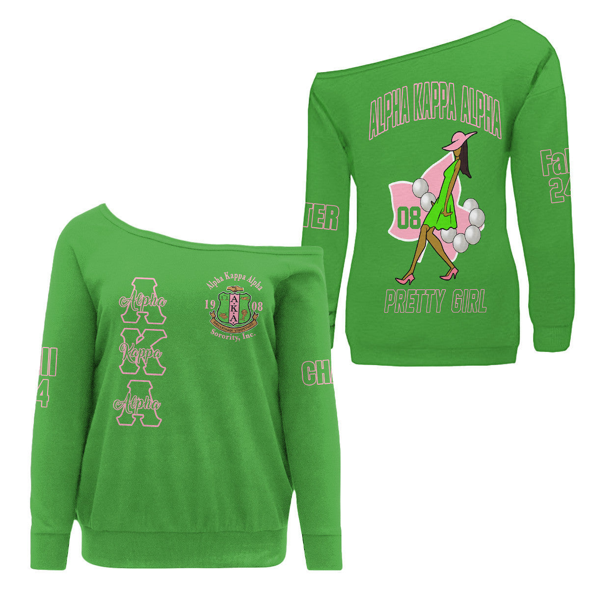 (Custom) Africa Zone Greek Life Clothing - AKA Sorority Pretty Girl A31