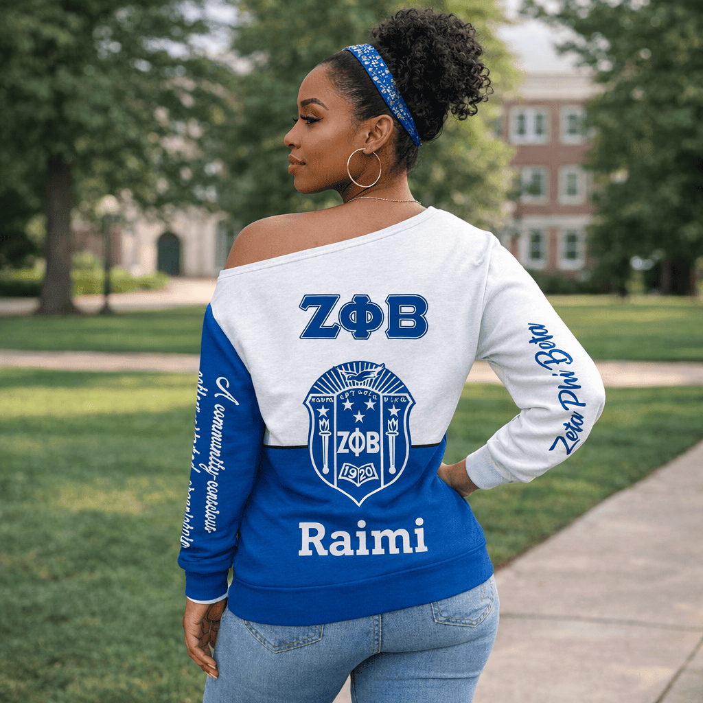 ZPhiB 1920 Sisterhood Legacy Off Shoulder Sweatshirt