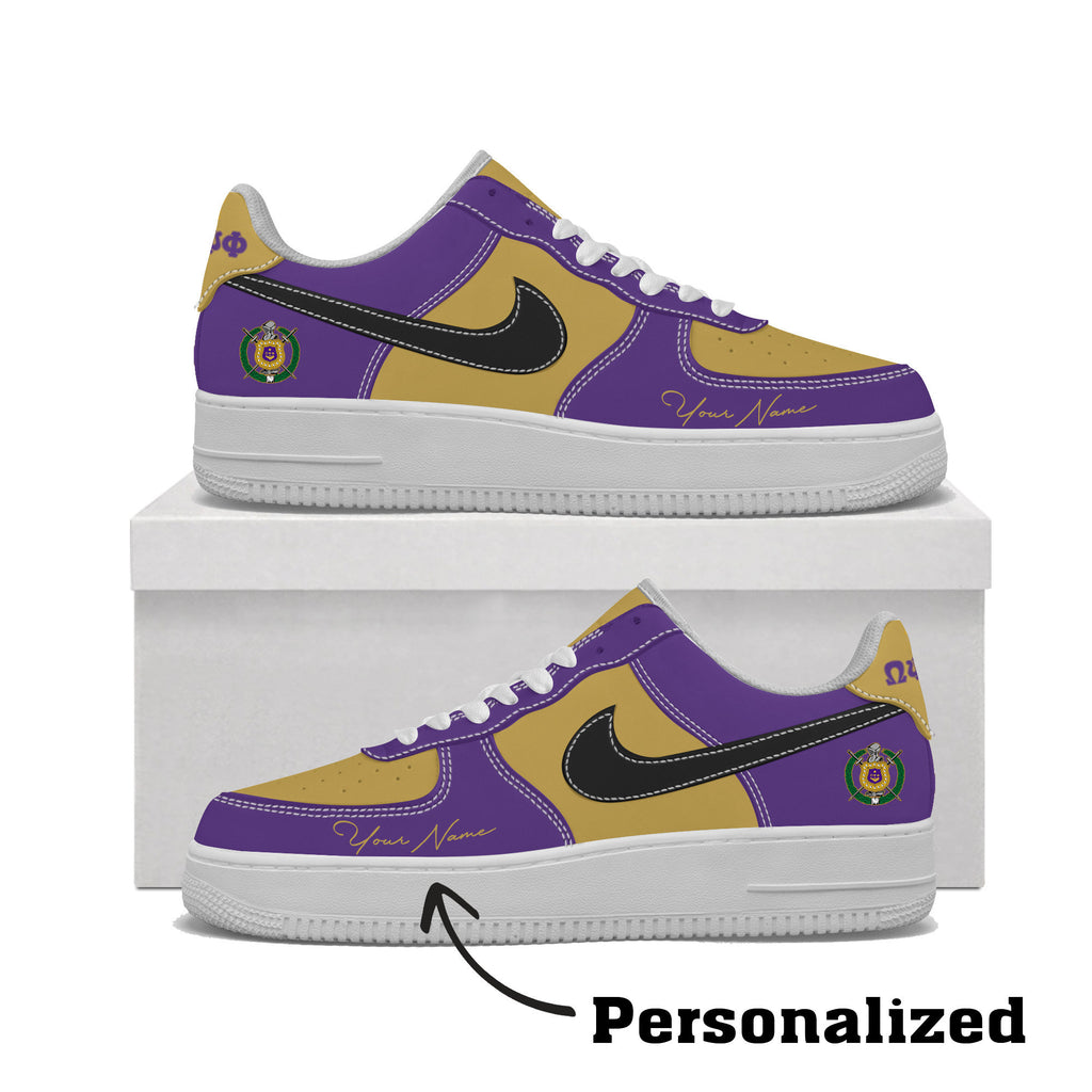 (Personalized) Omega Psi Phi Fraternity Nike Air Force 1 Shoes