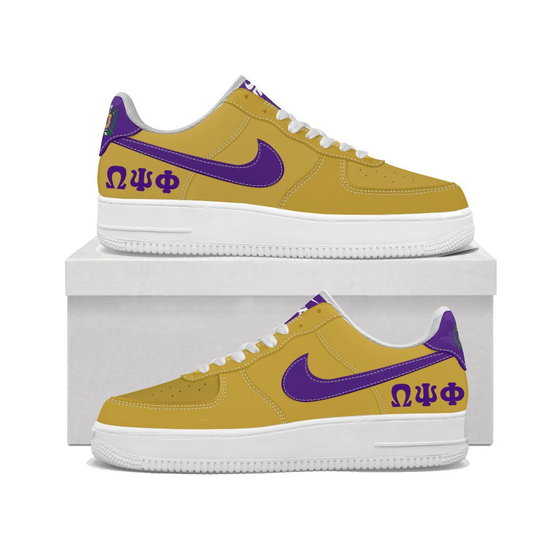 (Personalized) Omega Psi Phi Fraternity NAF It's Us Shoes Old Gold Ver T5