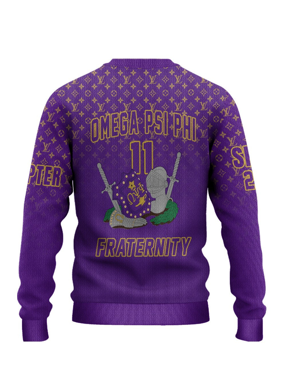 (Personalized) Omega Psi Phi Fraternity Louis Vuitton Knitted Sweater