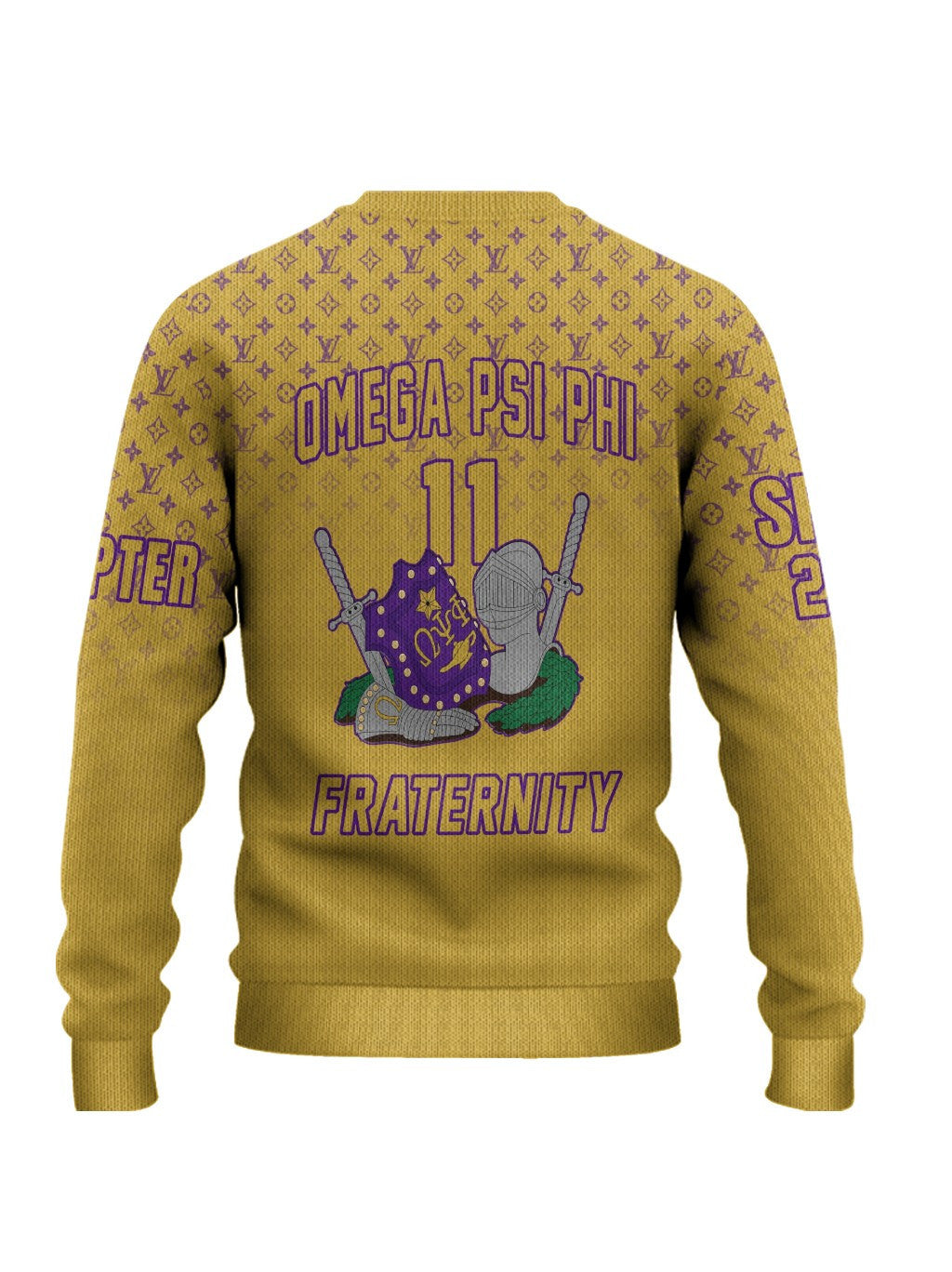 (Personalized) Omega Psi Phi Fraternity Louis Vuitton Knitted Sweater